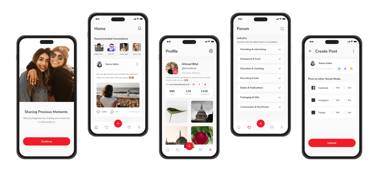 Business Bosses mobile app interface - Codexia Technologies