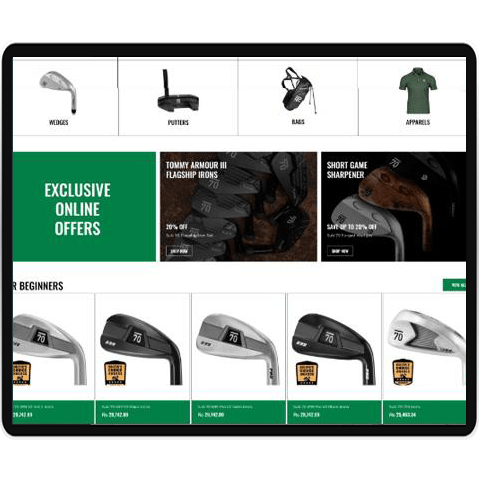 Golf Rolodex web app interface - Codexia Technologies