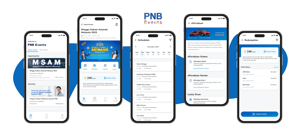 PNB mobile application interface - Codexia Technologies